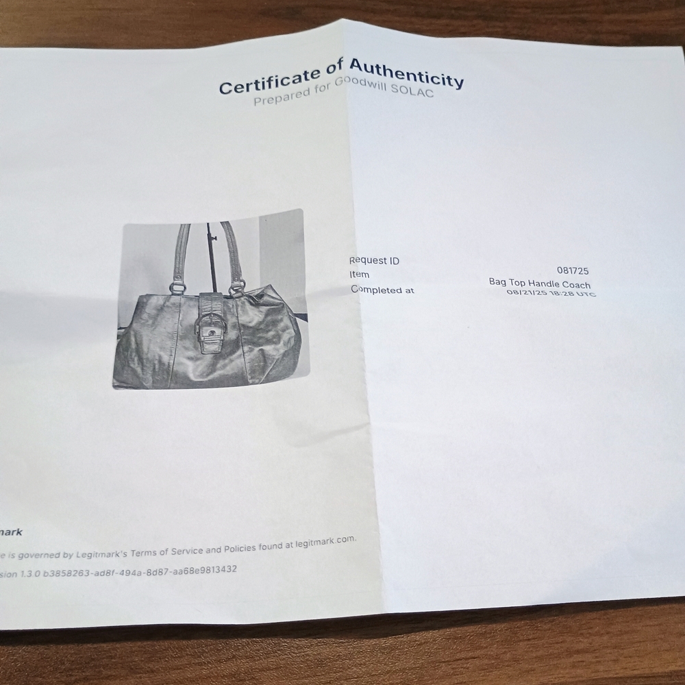 Coach Metallic Leather Tote Bag - Picture 12 of 12